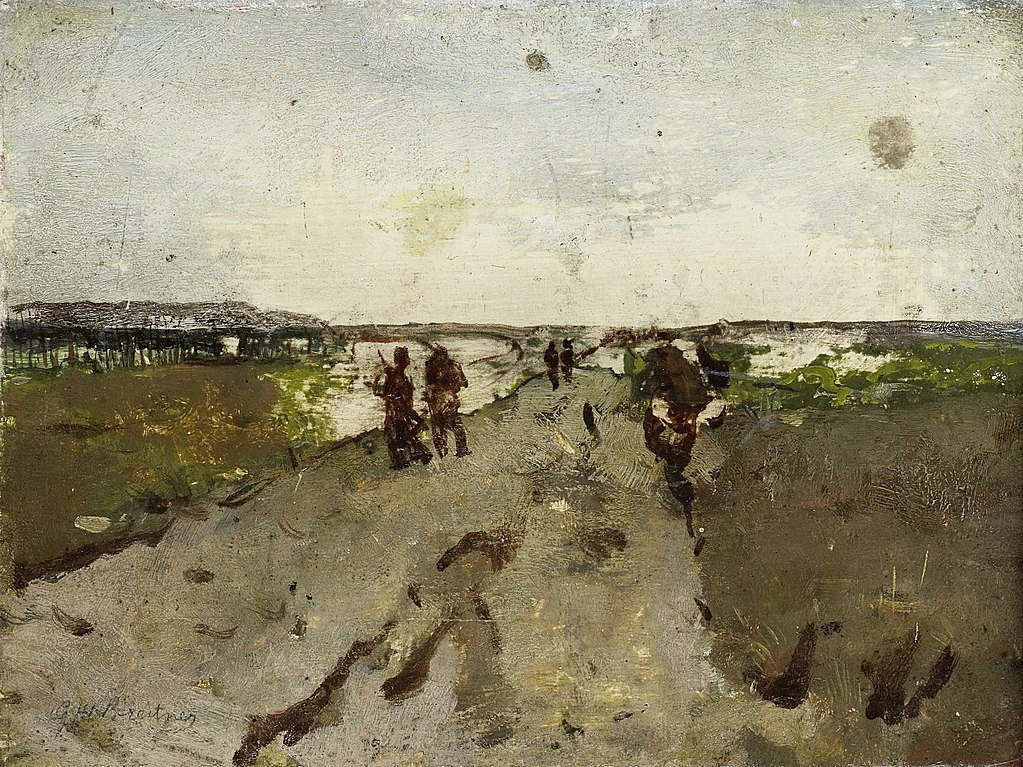 Paesaggio vicino a Waalsdorp con soldati in manovra - Rijksmuseum, Amsterdam